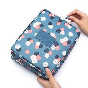 Women Cosmetic Toiletry Case Handbags Wash Pouch Zip Makeup Organizer Travel Bag